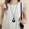 Bohemian ceramic color beaded starfish necklace women's retro ethnic style woven rope long sweater chain accessories