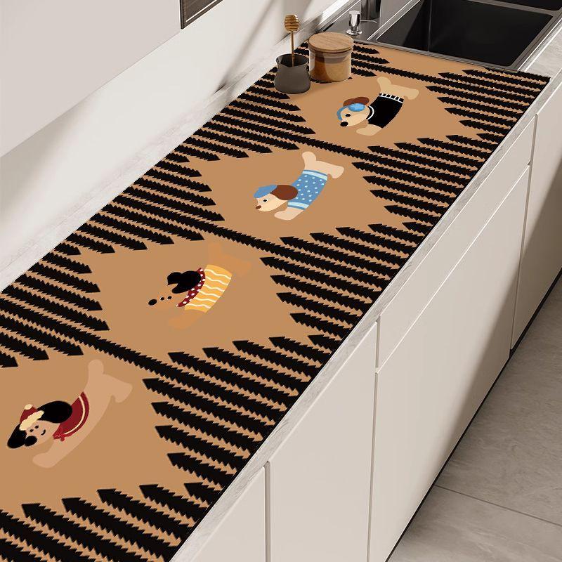

Vintage-Style Kitchen Countertop Drain Mat, Bathroom Sink Absorbent Mat, Stove-Top Mat, Cabinet Mat for Silica Gel-Coated Cabinets 10*10cm [small size]