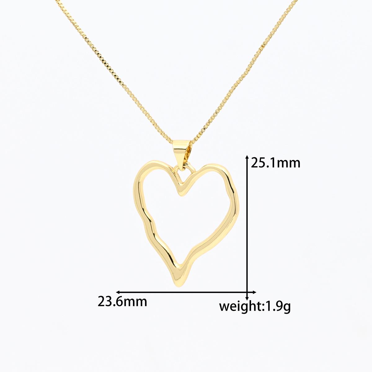 Irregular Heart-Shaped Hollow Pendant Necklace - Elegant Love Design for Women Pendant only (no chain)