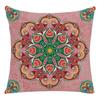 Mandala Print Meditation Cushion Cover National Wind Flax Pillowcase Home Decoration Retro Pillowcase 45*45Cm