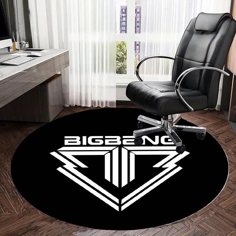 1 Stück BIGBANG Logo Design Runder Teppich, Hergestellt aus Polyester, Perfekt zum Dekorieren von Bürostühlen, Wohnzimmern, Lebendiger Dekorativer Teppich