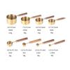 8Pcs Measuring Cups and Spoons Set Stainless Steel Wooden Handle Baking