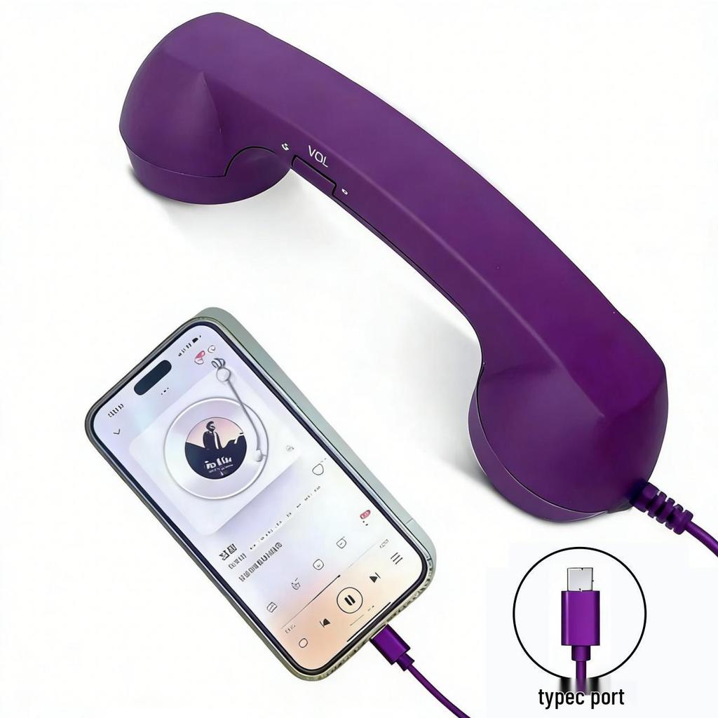Fashion Retro Anti-Radiation Large Handset Phone Microphone - Cool Gift Telephone Handset
