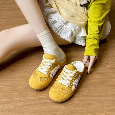 Little White Shoes Women's Summer New Female Student Leisure Sports Versatile Half Tray