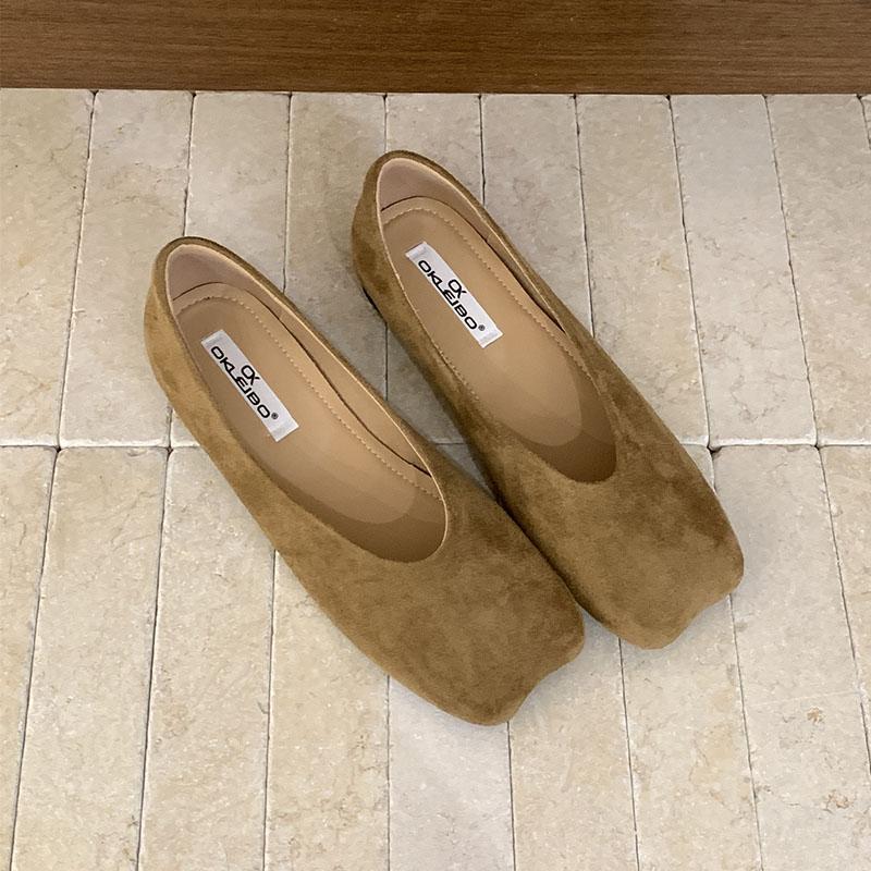 

Мода Мода Обувь с квадратным носком Женские балетки Обувь слипоны Повседневная Мягкая Женская Неглубокие Женские Балетки С Обувью 35 хаки