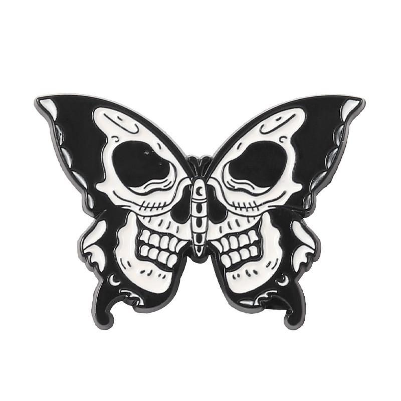 

Animal Spooky Skeleton Moth Badge With Elegant Electroplated Style For Fashion Gothic xz5982