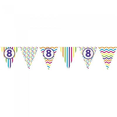 Creative Party Paper Pennant 8th Birthday Banner