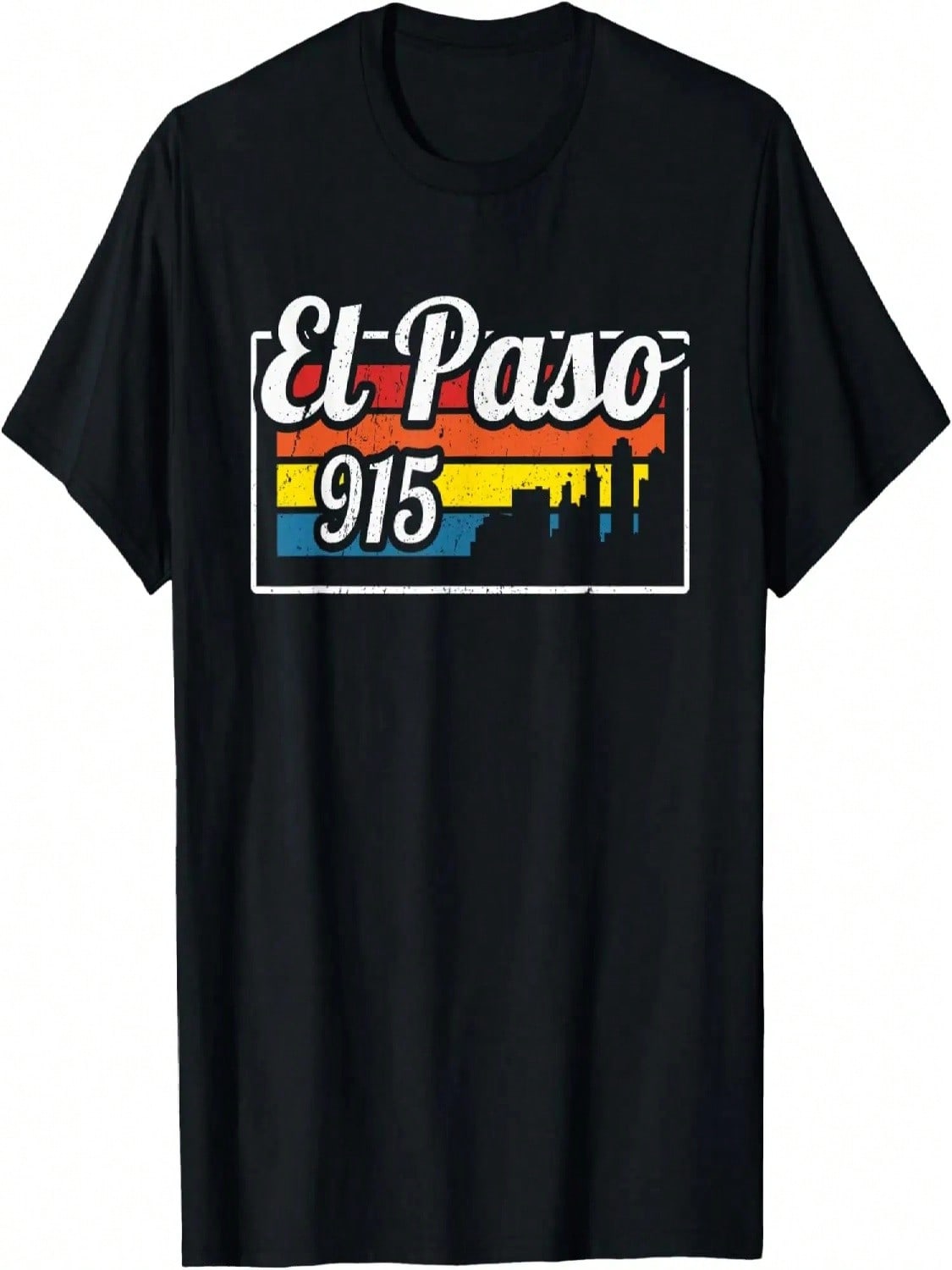 Vintage El Paso City Skyline 915 State Of Texas Retro Gift T-Shirt S разноцветный