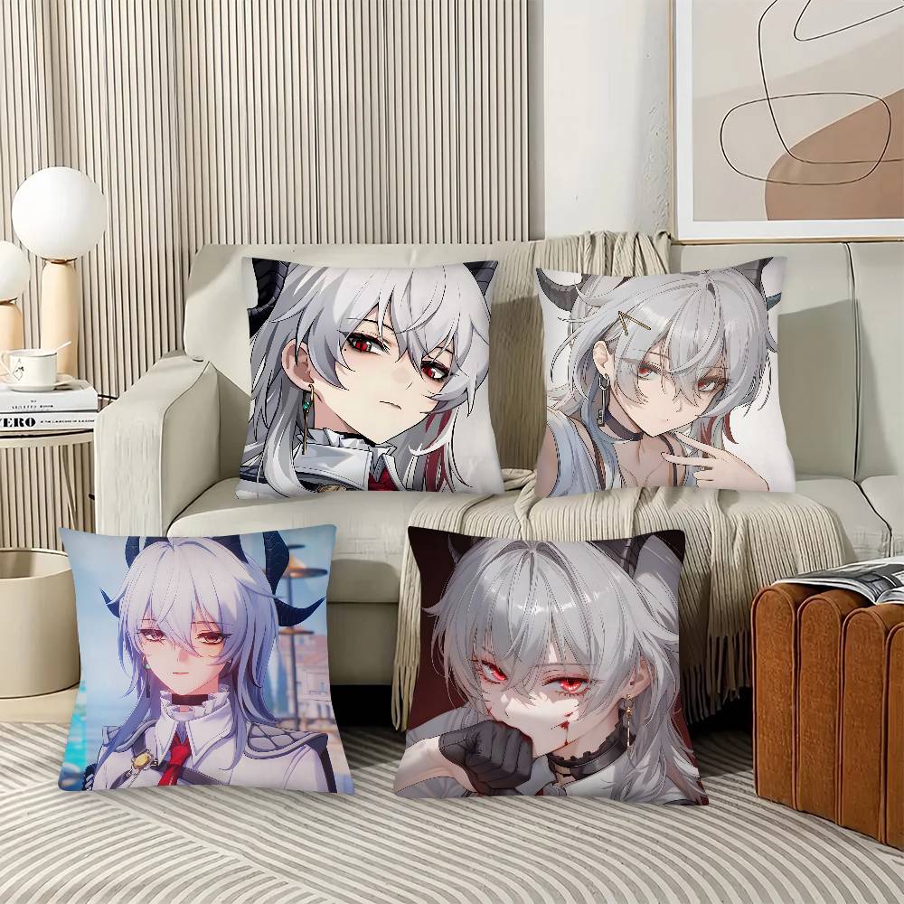 1pc Game Anime Zani Wuthering Waves Pillow Case Fashion Square Pillowcase Bedroom Sofa Room Ins Decoration Leisure