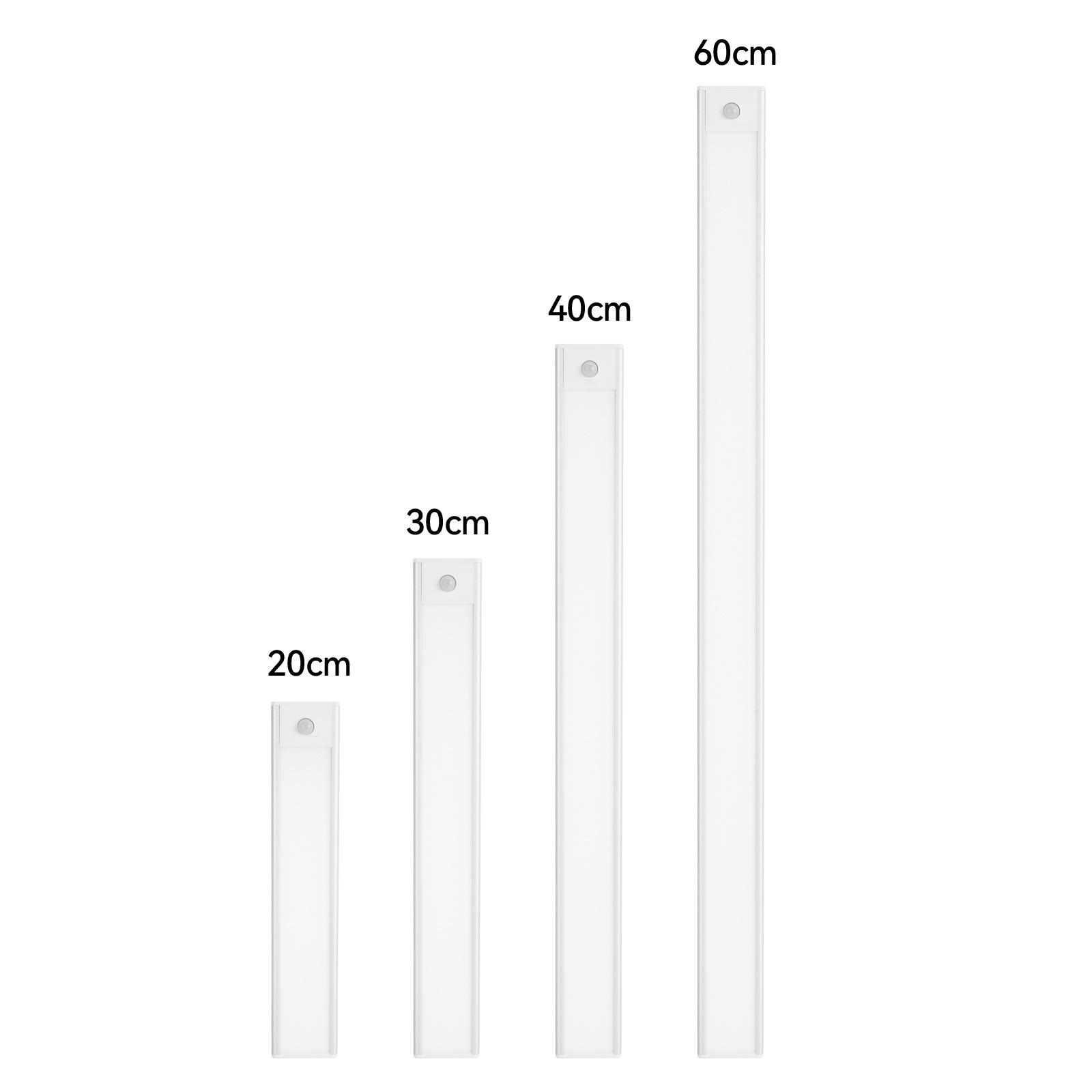

Датчик движения окружающего света, свет для человеческого тела, люди подходят - свет включается, светодиодный перезаряжаемый длинный светильник для шкафа, гардероба, лестницы, индукционный ночник 20cm 2W