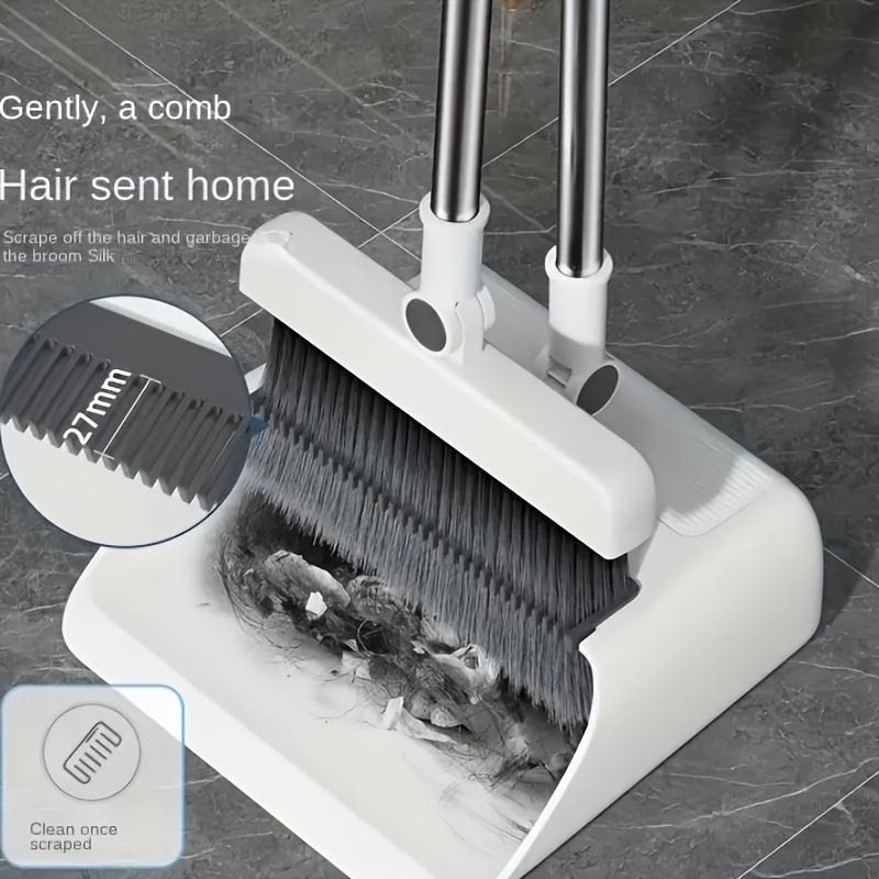 Three-in-one broom and dustpan set: efficient broom and dustpan combination