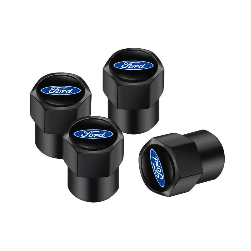 Car Sticker 2026 For Ford 4PCS Car Emblem Metal Tire Valve Caps Tyre Dust Covers Accessories For Ford ST Line Mk2 Mk4 Mk8 Fiesta