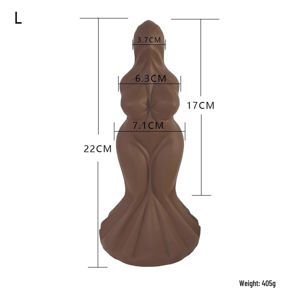 Unregelmäßig geformter Silikondildo - Stiller manueller weiblicher Masturbator