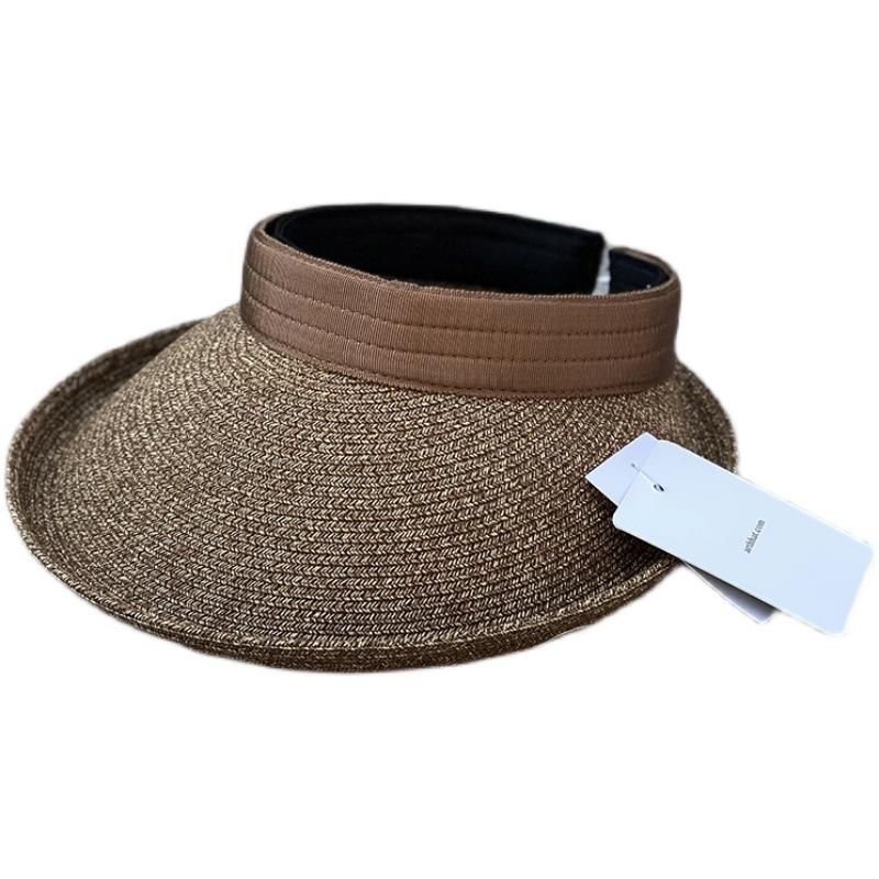 Sunshade Empty Top Hat Children Spring And Summer Sun Protection Cap Front Roll Versatile Sun Hat Tide Japanese Big Brim Straw Hat