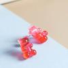Wholesale Gummy Bears Studs Earrings For Women Teens Girls Gradient Color Sequin Bear Earring Fashion Zircon Birthday Gift
