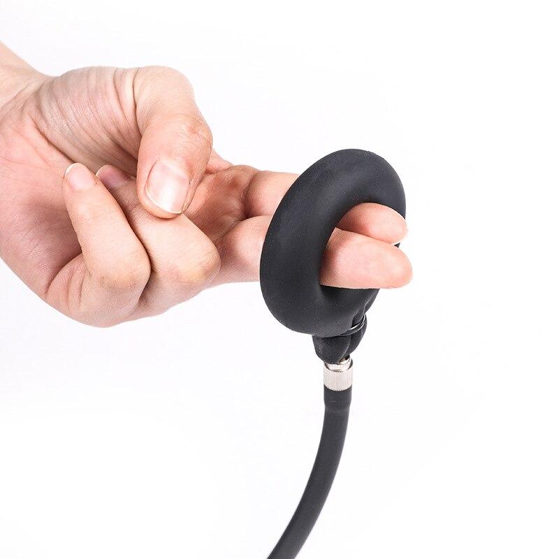 Silicone Inflatable Bondage Cock Ring Expansion Semenlock Ring Training Masturbator  Sex Toys Penis Cage