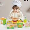 Kids Kitchen Playset Sim Burger Fries Restaurant Order Food Games Hamburger Sandwich Stacking Cooking Parent Child Games