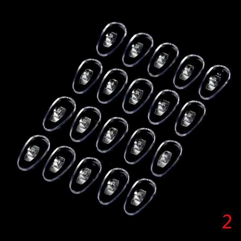 10 Pairs Silicone Screw On Nose Pads PVC Aluminium Core Brace For Glasses Support Eyewear Accessories