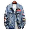 Hommes mode Denim veste broderie manteau printemps automne décontracté moto vêtements d'extérieur hommes vêtements