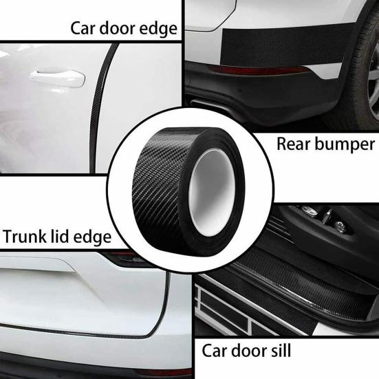 Strip Sticker Wear-resistant High Temperature Resistant Carbon Fiber Pattern Car Outside Door Scuff