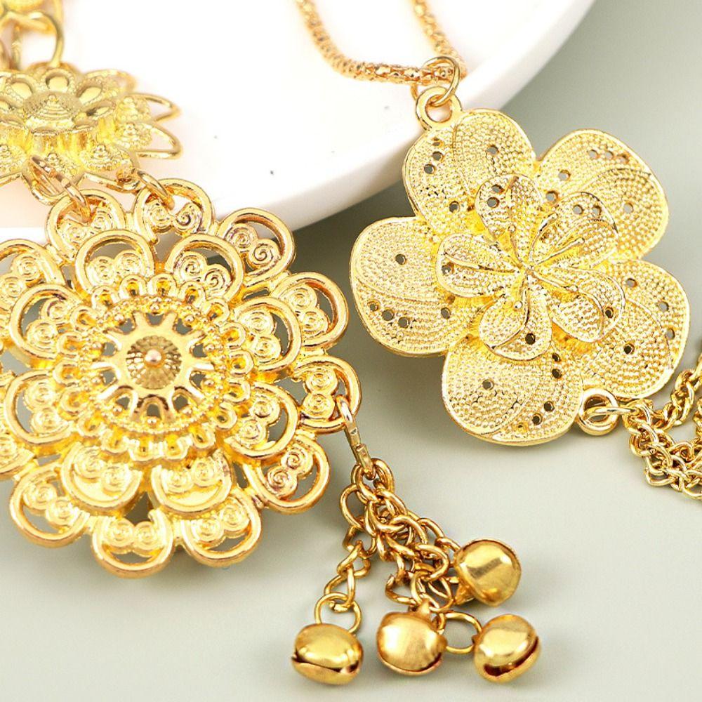 Bell Ethnic Style Belt Silver Dance Dress Belt Chains Traditional Gold Belt  Party Decoration