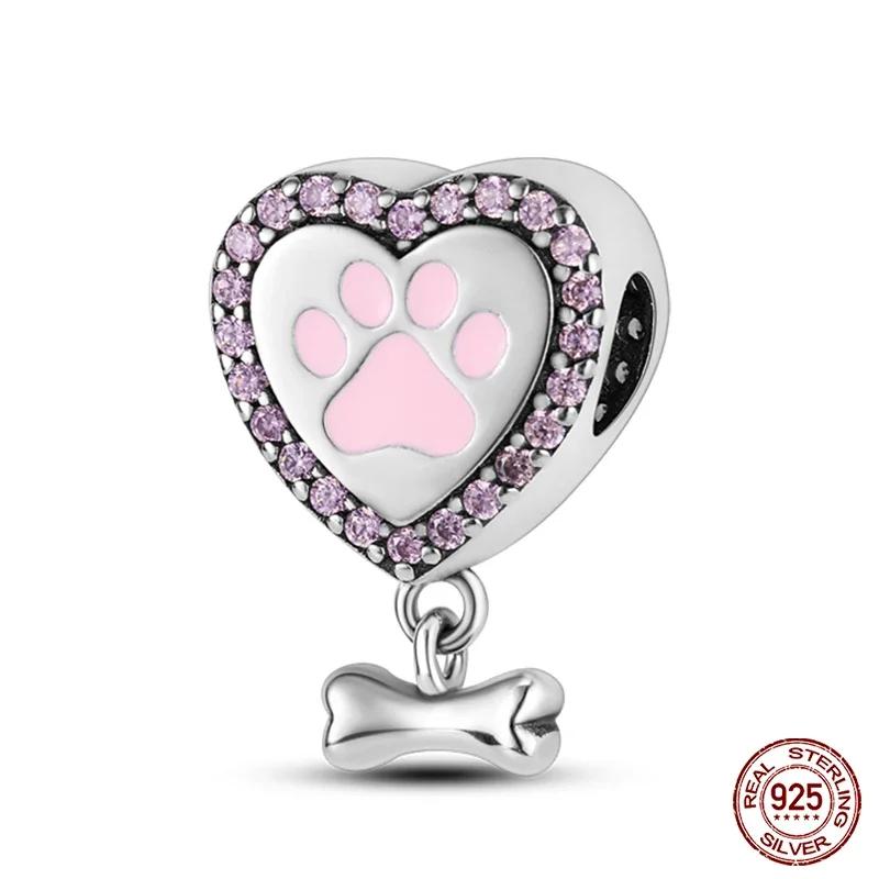 New Copper Romantic Heart Series Charms Beads Fit Original Bracelet Diy Mother'S Day Jewelry Gifts