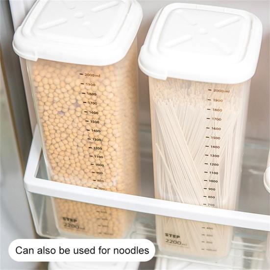 Food Jar Food Grade Dust-proof Plastic Scale Mark Style Food Sealing Jar for Home