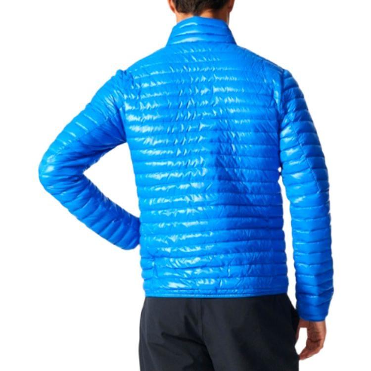 adidas Chaquetas de Plumas para Hombre Azul Cuello Alto Chaqueta de Plumas Moderada BP9437