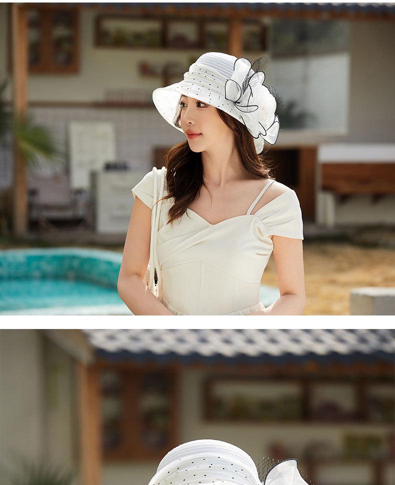 Europäischer & Amerikanischer Organzablumen-UV-Schutz-Sonnenhut für Frühling/Sommer - Atmungsaktiver Strandhut für Frauen mittleren und höheren Alters