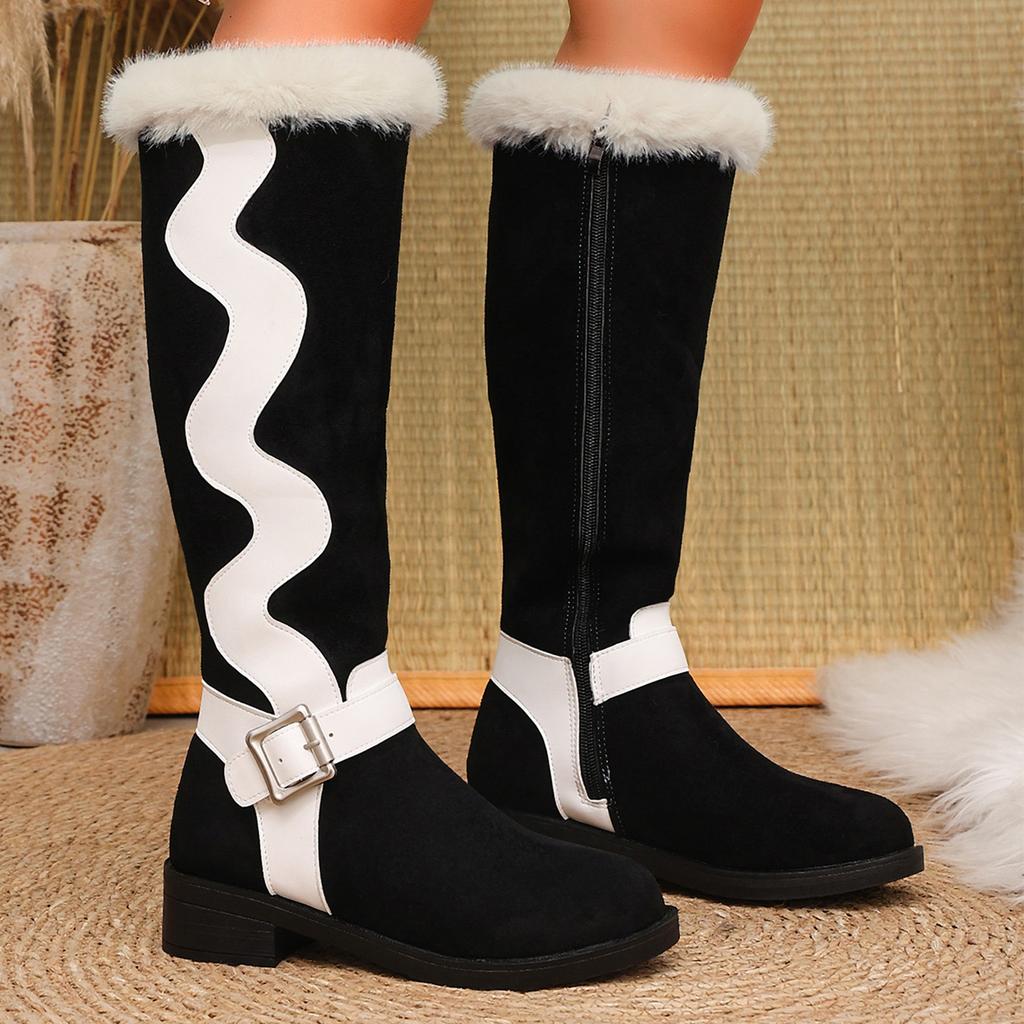 Women's -Lined Tall Winter Boots, Warm Fashion Long Boots for Cold