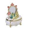 Dressing Table Shaped Trinket Box Decorative Hand Painted Metal Enamel Jewelry   for Rings Bracelets
