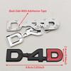 3D Metal Car Letters Logo D4D Badge Trunk Fender Emblem Sticker For Toyota Yaris Corolla Avensis Land Cruiser Hilux Accessories