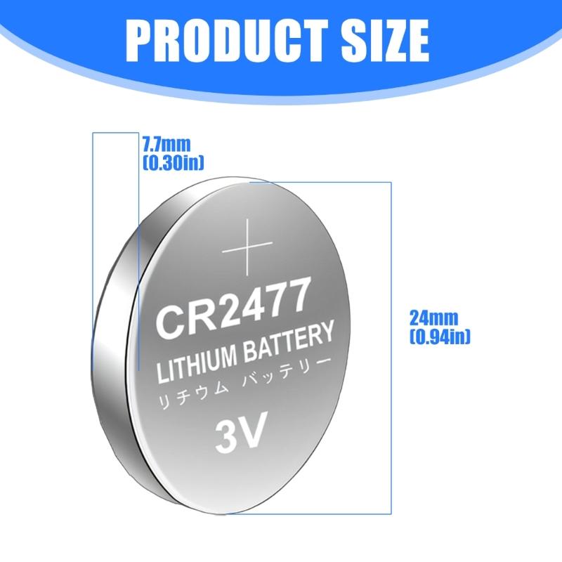 10/5Pcs CR2477 Button Cell Batteries High Performances 3V Power for Electronics Toys and Remote Controls Watches