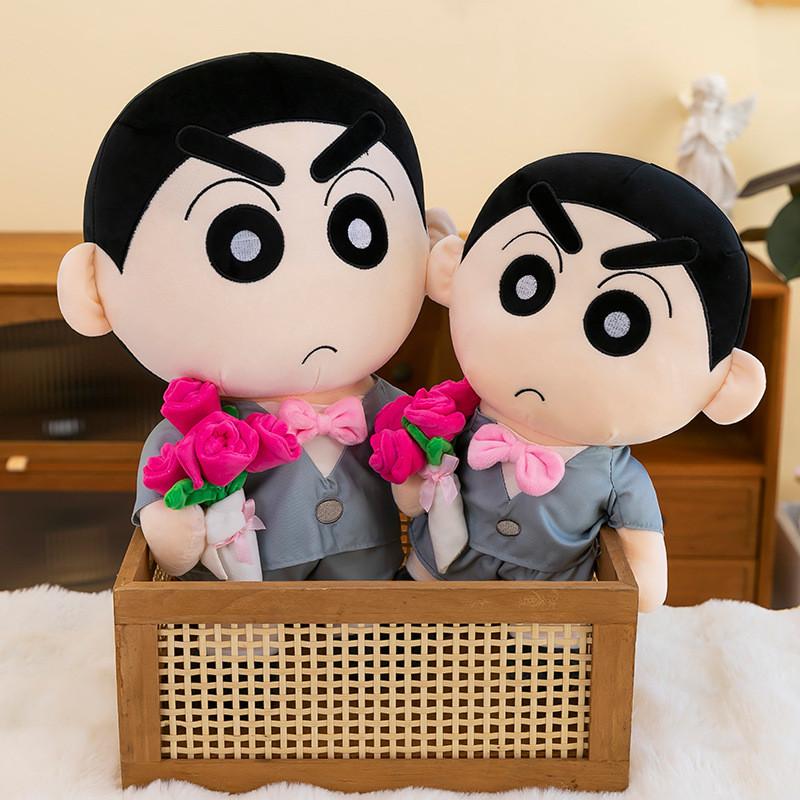 Formal Suit Crayon Shin Chan Plush Toy Stuffed Doll Cartoon Gifts Decorations