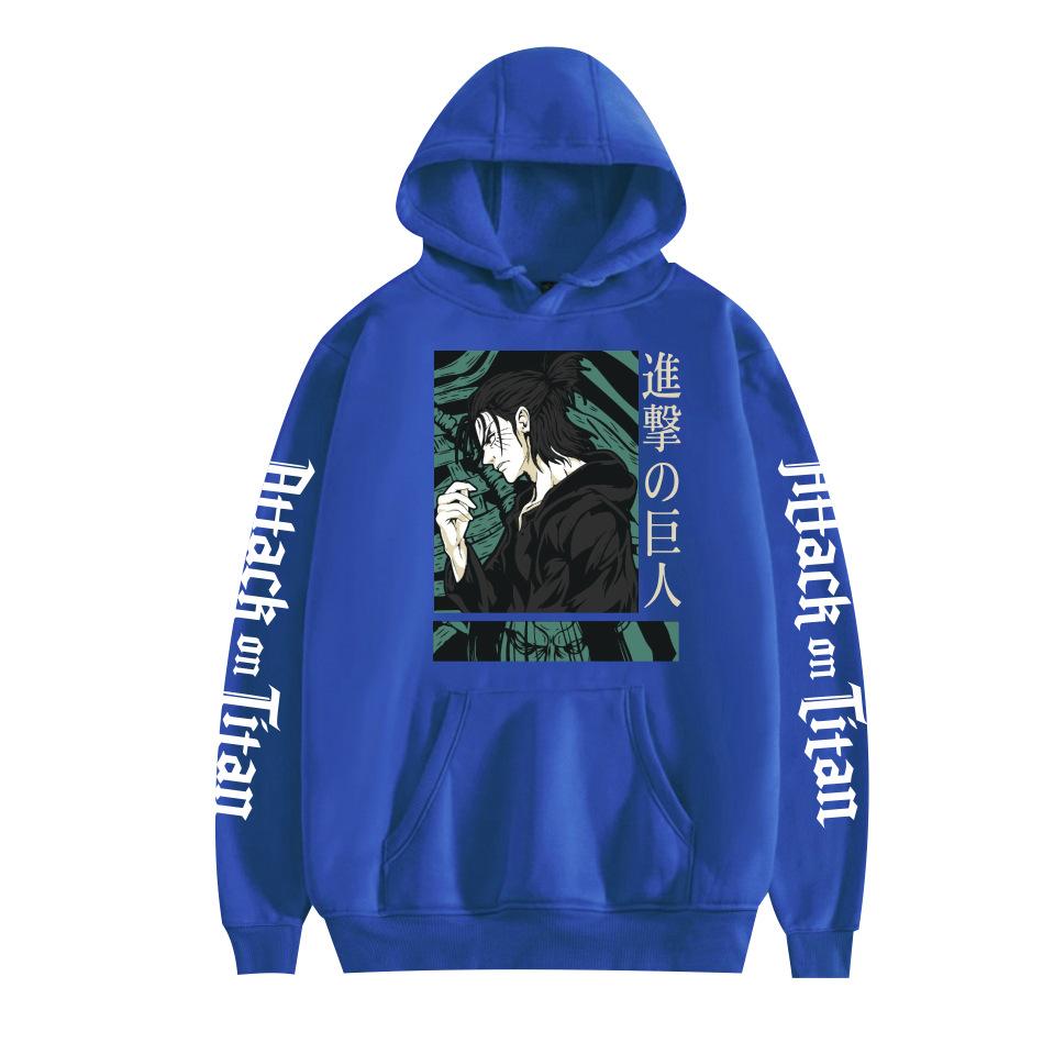 Mens Womens Hoodie Attack On Titan Hoodies Streetwear Casual Cartoon Printed Hooded Pullover Sweatshirts