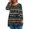Women's Fashionable Casual Long Sleeved Plus Size  Print Top Plus Size Floral Print Top