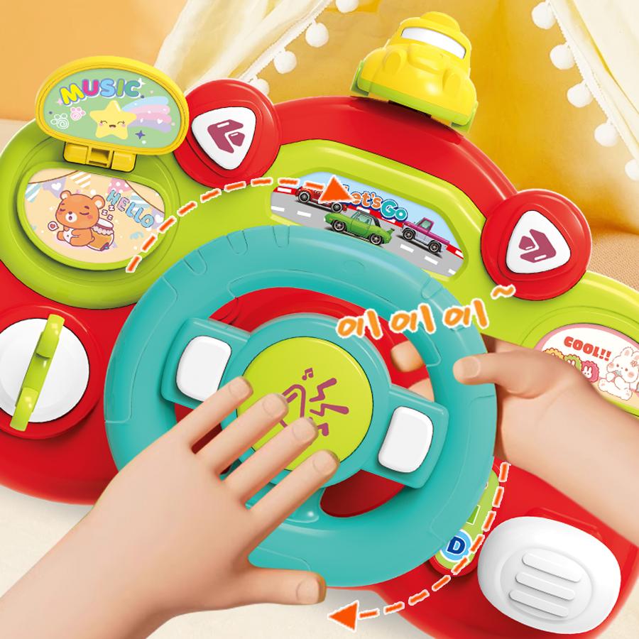 899-180 Simulate Driving Car Steering Wheel Toy with Music and Light Kids Early Educational Toy
