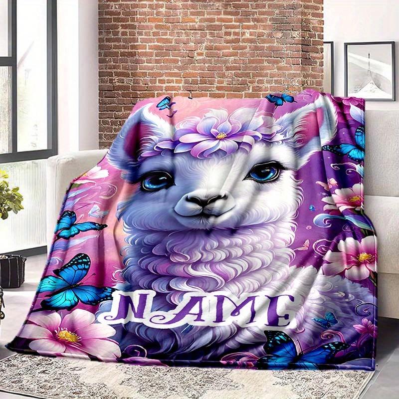 Alpaca Customize Your Name Blanket Warm Comfortable And Soft Blankets Are Suitable For Home Lunch Break Blanket Office Sofa Sofa Gift To Relatives And