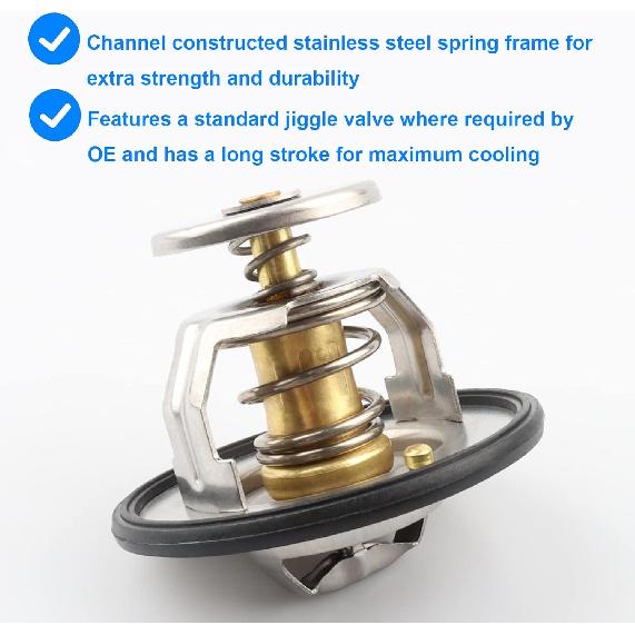 Thermostat Compatible With Chrysler Dodge Jeep Ram 5.7L 6.1 6.4L Hemi SRT8 203℉ - Ram 1500 2500 3500, 300 300C Challenger Charger Durango Magnum