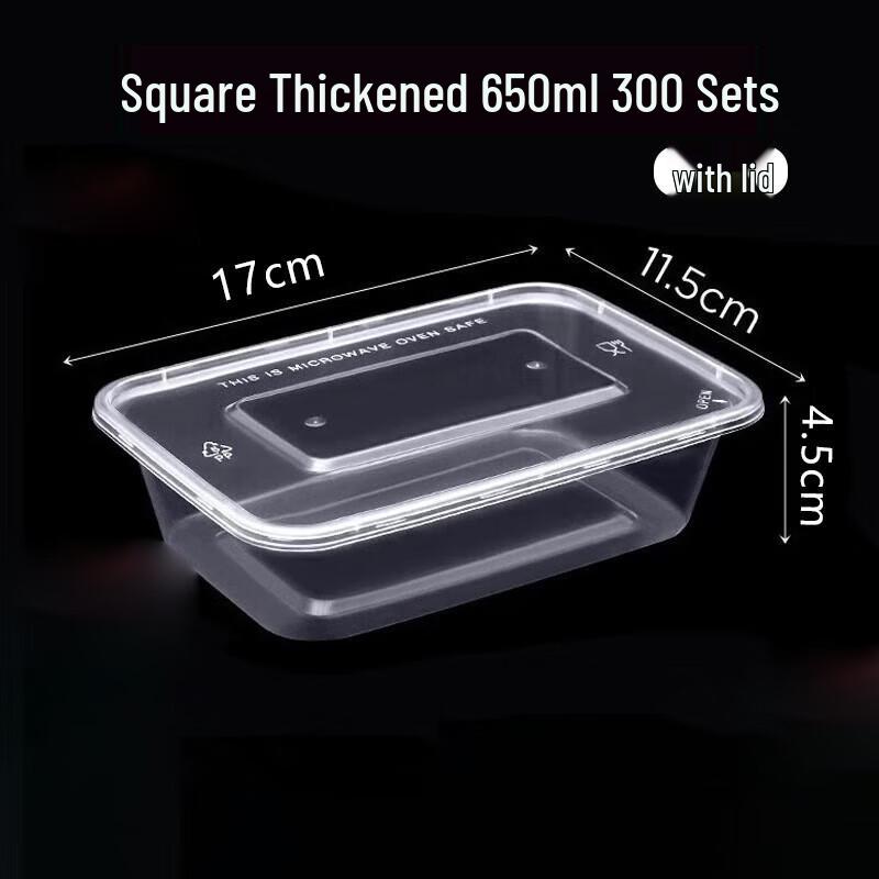 Ronghe Disposable Square Meal Containers with Lids