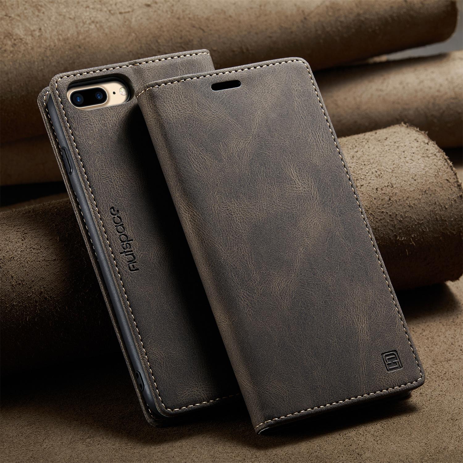 

Винтажный матовый чехол-книжка для iPhone 7 Plus/8 Plus | Блокировка RFID + Слот для карт | 4 цвета iPhone 7Plus/8Plus серый