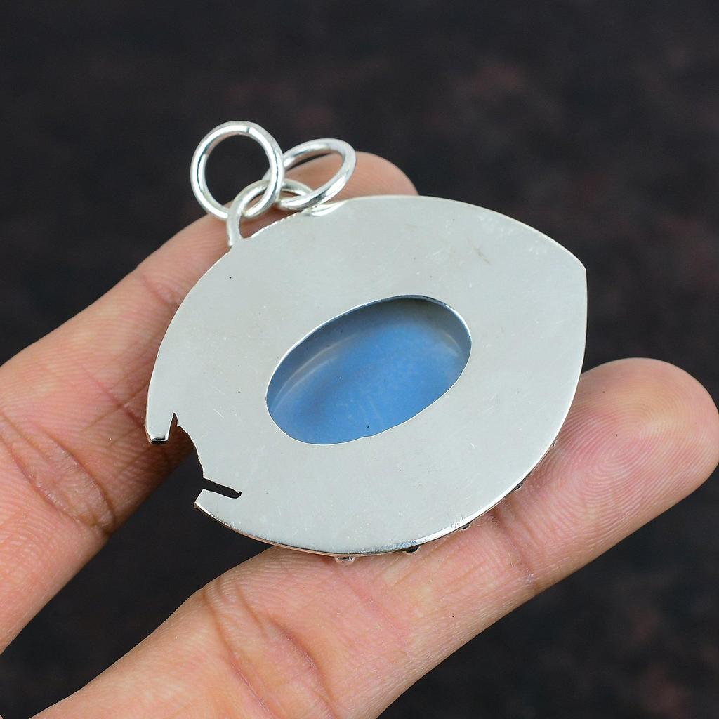 Ciondolo Pietra di Luna Arcobaleno Ciondolo Pietra Preziosa Fatto a Mano Ciondolo Argento Sterling 925 Gioielli Bellissimi con Pietra di Luna Ciondolo Delicato Regali Per la Madre