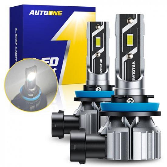 AUTOONE H11 LED Headlight Low Beam Bulb Super Bright 6500K Canbus Error Free EOA