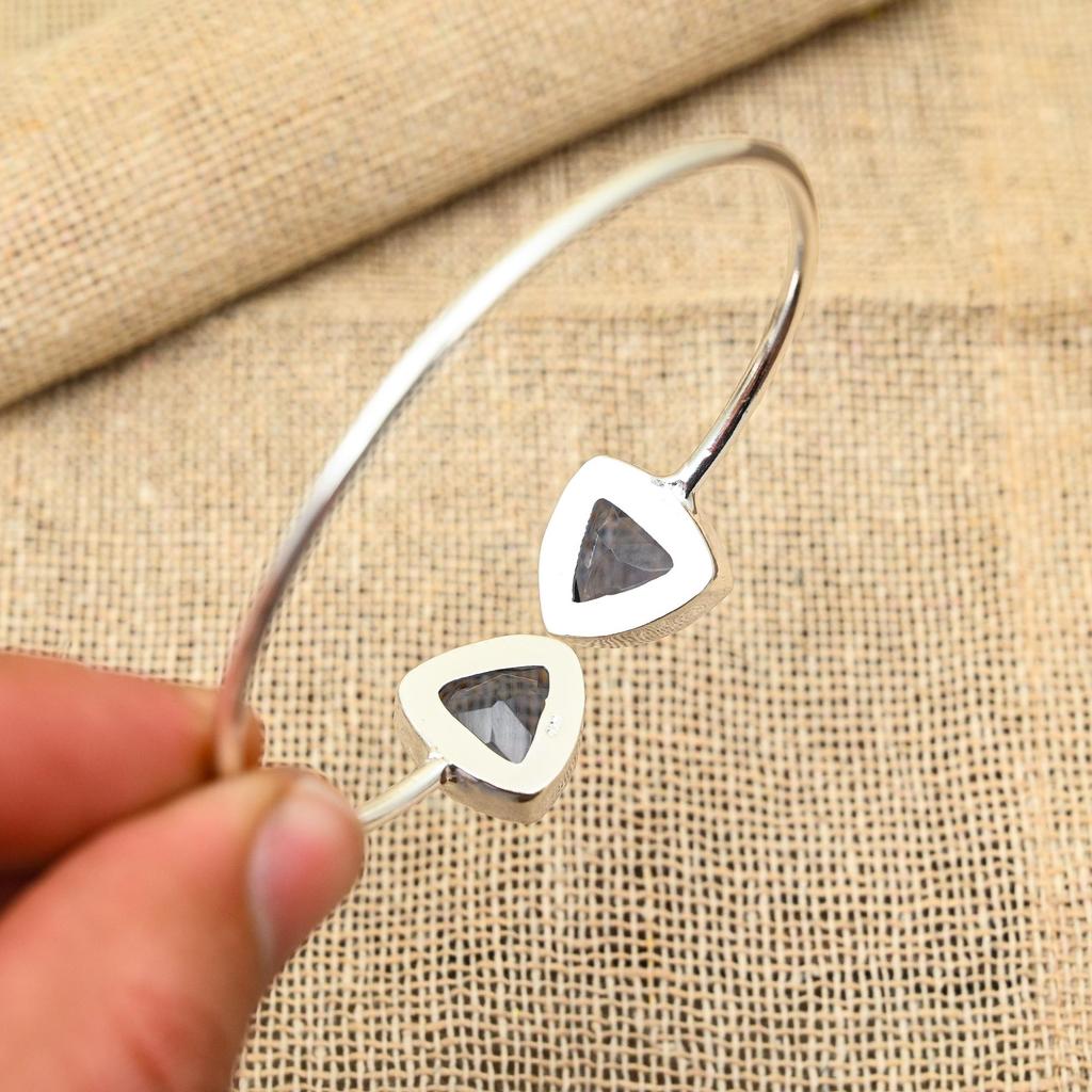 Krásný drahokam iolit ručně vyrobený ze stříbra 925 s přívěskem pro svatební dar