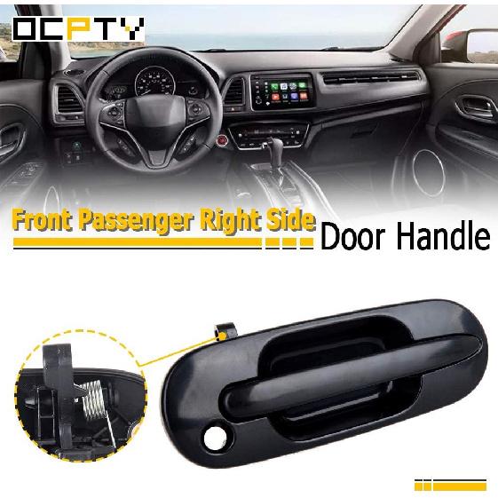 OCPTY Door Handle Exterior Front Passenger Right Side Replacement fit 1997-2001 for Honda for CR-V Outside Door Handle Black