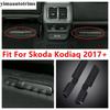 Seat Under Floor Air Condition AC Outlet Vent Dust Protection Cover Kit For Skoda Kodiaq 2017 - Plastic Accessories Interior