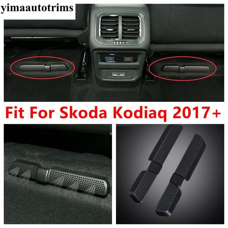 

Seat Under Floor Air Condition AC Outlet Vent Dust Protection Cover Kit For Skoda Kodiaq 2017 - Plastic Accessories Interior