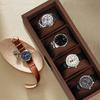 Baskiss Luxury Wooden Watch Holds 4 Large Fits Large Perfect for Watch Watch or Watch Display Case, Watches, Compartments, Dials, Collections, Box,