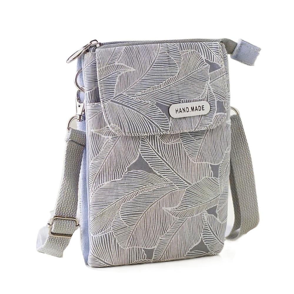 Leaves Mobile Phone Bag Pastoral Women's Messenger Bag Fashionable Phone Crossbody Bag  Lady