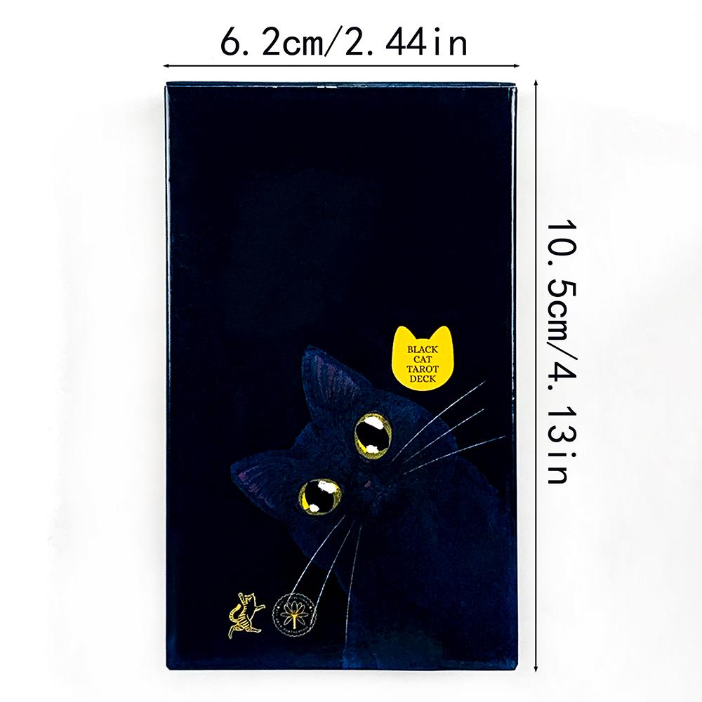 Nuovo Mazzo di Tarocchi Gatto Nero 78 Carte di Tarocchi a Tema Gatto Edizione per Meditazione Divinazione Mazzo Giochi da Tavolo Giochi di Società Per Amanti dei Gatti